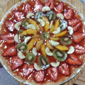 El cooksnap de gladis cuando hizo Tarta frutal 🍓 🥝 🍌.