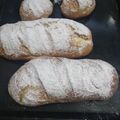 El cooksnap de Virginia Rial cuando hizo Pan con harina de maíz y de trigo dulce.