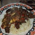 El cooksnap de Karina Martínez cuando hizo Arroz Chaufa (arroz peruano).