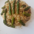 El cooksnap de John Newton cuando hizo Espárragos verdes con champiñones y cous cous.