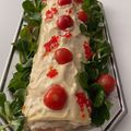 El cooksnap de María Eugenia Díaz Morales cuando hizo Tronco de Navidad salado con salmón ahumado.