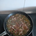 El cooksnap de Emilio Muñoz cuando hizo Calamares encebollados con habas.