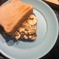 Cooksnap από Ειρηνη Μ. στη συνταγή Μαύρο ψωμάκι του τοστ με ταχίνι από σουσάμι, και μπανάνα