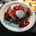 Chef Manny's cooksnap of when they made Strawberry cheesecake French toast.