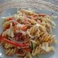 El cooksnap de Neftaly Cuevas cuando hizo Ensalada de pasta con atún y vegetales.