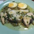 El cooksnap de Rafel Curto cuando hizo Merluza a la vasca con espárragos.