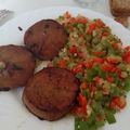 El cooksnap de Esther cuando hizo Seitan con cebolla y pimiento.