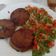 El cooksnap de Esther cuando hizo Seitan con cebolla y pimiento.
