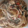 El cooksnap de Victoria Badillo cuando hizo Caldo con pollo, champiñones y espinacas.