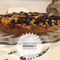 El cooksnap de Mayra Scigliano cuando hizo Torta fit de harina integral, arándanos y almendras.
