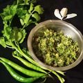 Keshma Raichura's cooksnap of when they made Khandeshi Mirchicha Thecha (Hot and Spicy).
