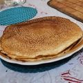 Emilia's cooksnap of when they made Thin whey pancakes with holes.