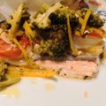Cooksnap de Julieta Pereira quando cozinhou Salmão com Laranja e Legumes em papelote.