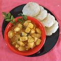 Purvi Modi's cooksnap of when they made Vrat ke dahi aloo curry.