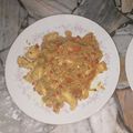 El cooksnap de Lu Olivera cuando hizo Risotto con pollo.
