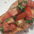 El cooksnap de LuzMa SG cuando hizo Bruschetta tradicional.