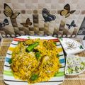 Meerab Rais's cooksnap of when they made Chicken biryani, raita aur salad.