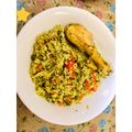 El cooksnap de Valery cuando hizo Arroz con Pollo Rápido (en olla arrocera).