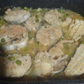 El cooksnap de Raquel Martinez cuando hizo Merluza en salsa verde con guisantes.