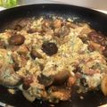 El cooksnap de Rafa Arribas cuando hizo Revuelto de setas con jamón.