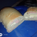 El cooksnap de Maia Eitan Amores Mios cuando hizo 🥖PAN🥖 RELLENO DE JAMON 🥓 Y DOS QUESOS 🧀 (en horno eléctrico).