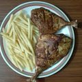 Bushra Mazhar's cooksnap of when they made Chips and grilled Mackerel fish.