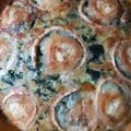 El cooksnap de Eva Barcelona cuando hizo Quiche de espinacas y queso de cabra con cebolla caramelizada.