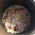 El cooksnap de Esther cuando hizo Albóndigas de pavo con salsa de champiñones.