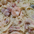 El cooksnap de Mery Sanchez cuando hizo Spaghetti mar y tierra.