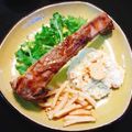 รูป Cooksnap ของ piya peipei เมื่อเขาทำ ซี่โครงหมูbbqกับมันฝรั่งอบ