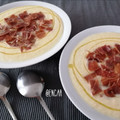 El cooksnap de Encar cuando hizo Sopa fría de melón con crujiente de jamón en Moulinex Cuisine.