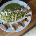 El cooksnap de Maykeel Ochoa daboin cuando hizo Espagueti en salsa de espinacas.