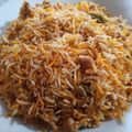 Anamta Azeem's cooksnap of when they made Safed chane ki biryani.