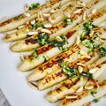 El cooksnap de Vegan Yorch cuando hizo Espárragos con piñones.