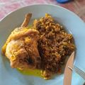 El cooksnap de Adalberto Galletto cuando hizo Pollo con arroz y arvejas.