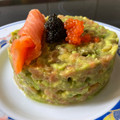 El cooksnap de María del Prado Rodríguez Ramos cuando hizo Aguacate con salmón y caviar de huevos de mujol.