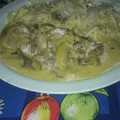 El cooksnap de Carlos Campana cuando hizo Pollo al vino con salsa de champiñones.