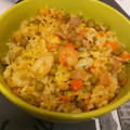 El cooksnap de Marvi cuando hizo Arroz tres delicias Chino.