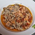 El cooksnap de Selena Grimes Rodriguez cuando hizo Salmón con gulas.