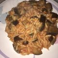 Cooksnap από maria skordas στη συνταγή Κριθαράκι με μελιτζάνες