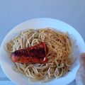 Cooksnap dari Dinda Dewi Rengganis untuk resep Grill salmon with spaghetti oglio olio