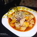 El cooksnap de Zaida TC @alquimiasfood cuando hizo Patatas guisadas con longaniza vegana.