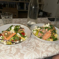 El cooksnap de Alba León Sánchez cuando hizo Ensalada de cous cous con salmón en airfryer - Semana 29 de embarazo.