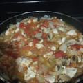 El cooksnap de Ruth Ruiz cuando hizo Hongos con pollo en salsa de jitomates asados.