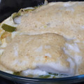 El cooksnap de Luz cuando hizo Bacalao fresco al horno con crema de huevo.