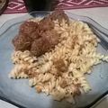 El cooksnap de Iris Jauregui de Acosta cuando hizo Espaguetis con albóndigas en salsa de tomate.