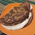 El cooksnap de Sergio Farias cuando hizo Omelette de huevo, pesto rúcula con queso y tomate.