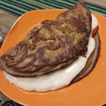 El cooksnap de Sergio Farias cuando hizo Omelette de huevo, pesto rúcula con queso y tomate.