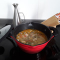 El cooksnap de Sonia cuando hizo Pollo con champiñones y guisantes al curry.