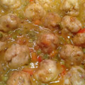 El cooksnap de Paco cuando hizo Albóndigas de pollo y jamón serrano a la jardinera.